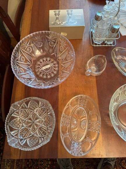 Assorted clear glass