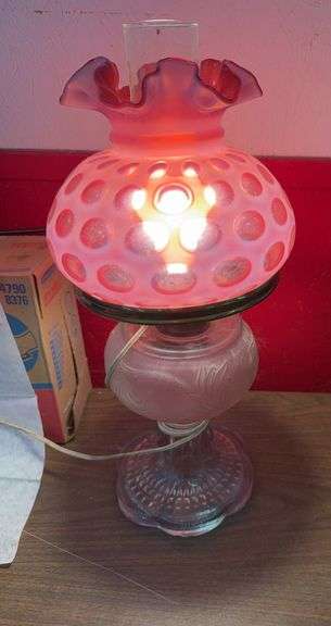 Cranberry lamp