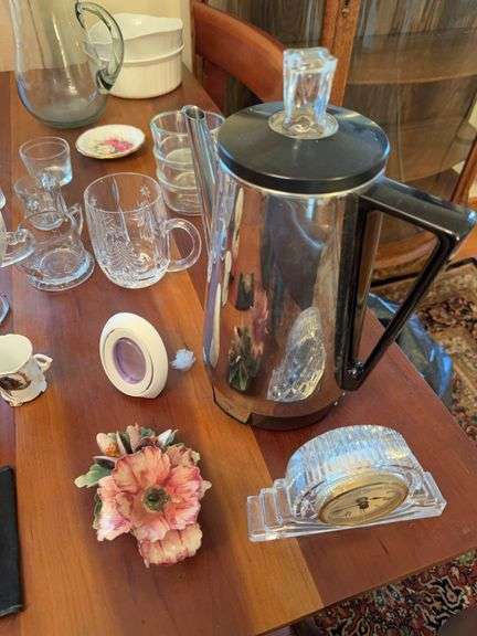 Assorted pitchers, glass and other decor