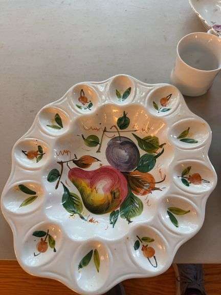Hand painted plates etc
