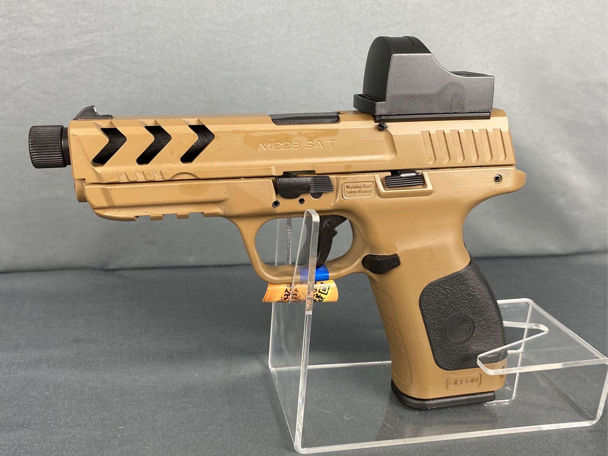 Girsan MC28 SA-T 9mm Pistol w/Perry Red Dot Sight Flat Dark Earth