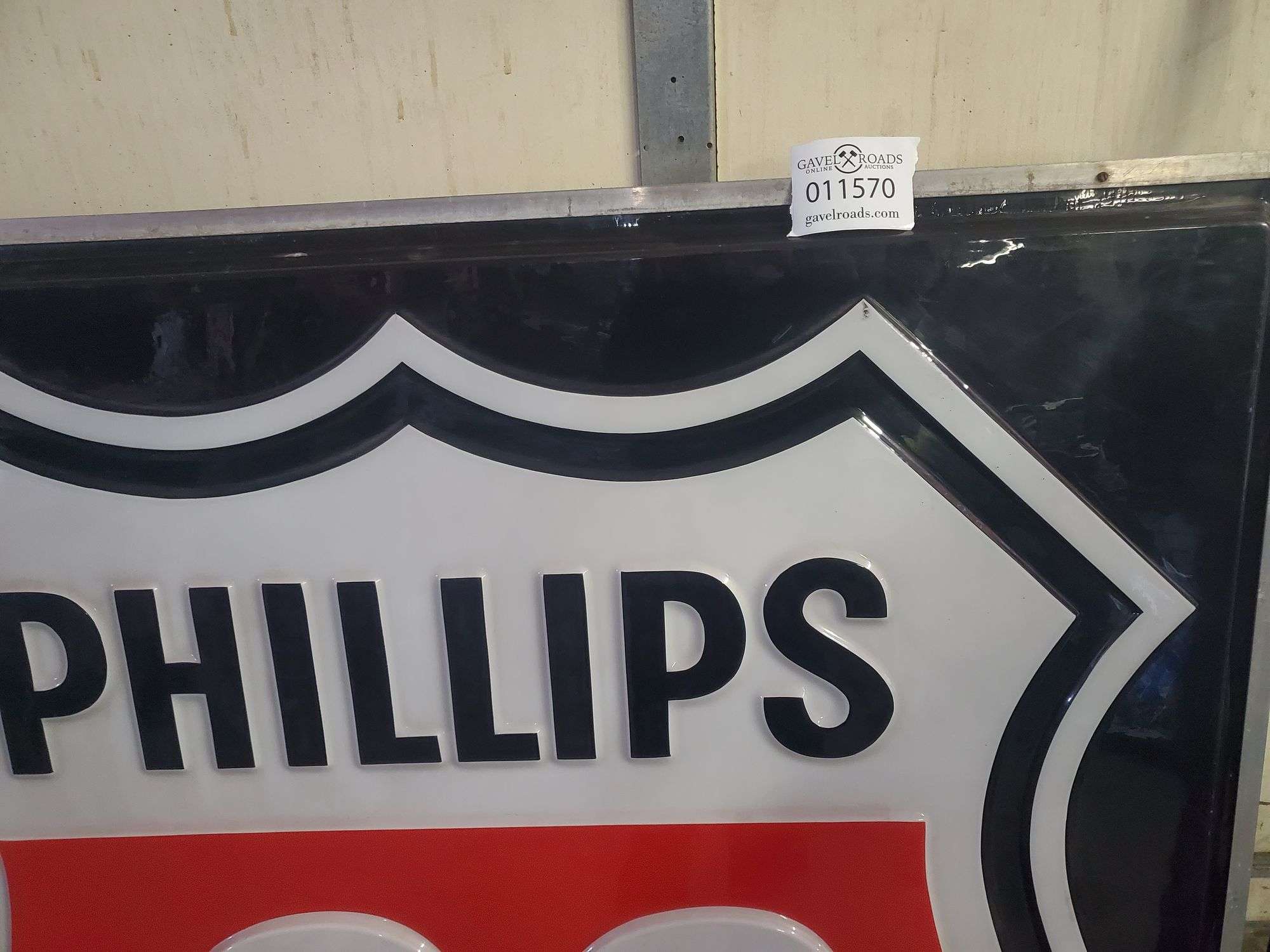vintage old signboard 看板 Lighted Phillips 66 Plastic Sign 60