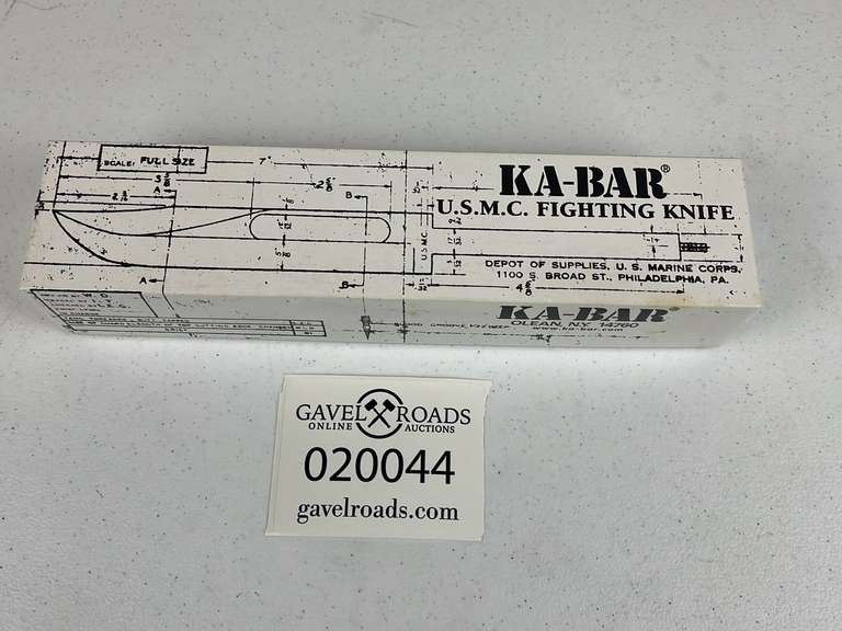KABAR 100th Anniversary USMC Knife w/Holster NIB Gavel Roads Online