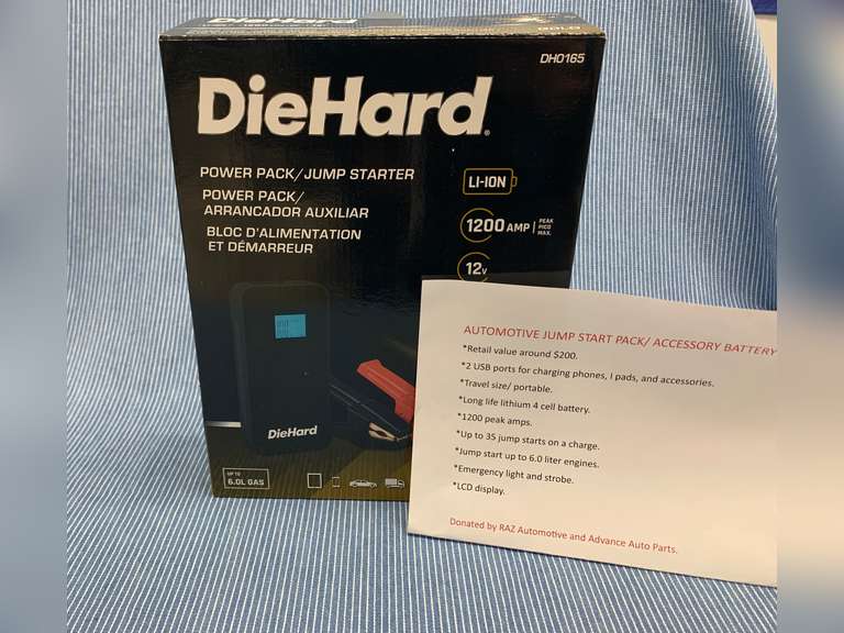 RAZ Automotive DieHard Power Pack/Jump Starter Gavel Roads Online