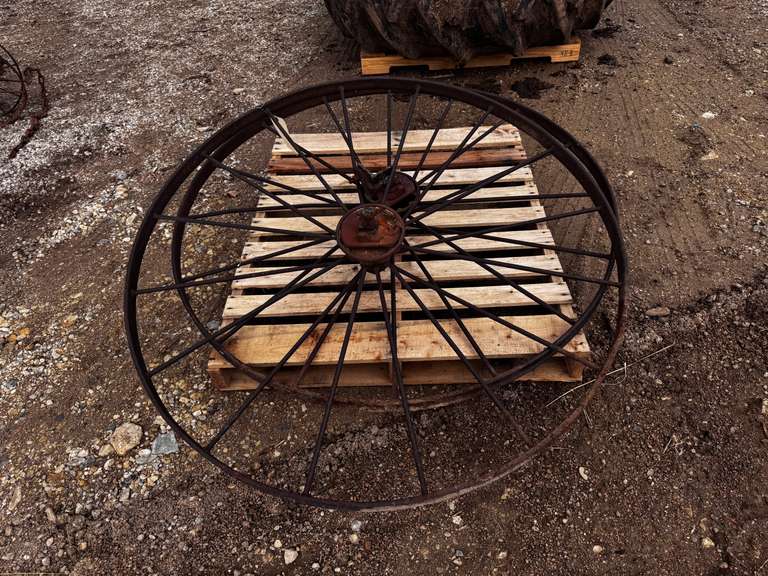 (2) 54" Antique Wagon Wheels