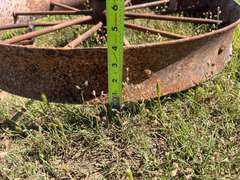 (3)  Antique Iron Wheels