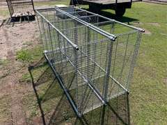 (2) Metal Shelves on Wheels