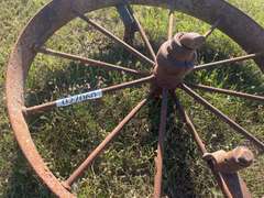 (3)  Antique Iron Wheels