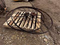 (2) 54" Antique Wagon Wheels