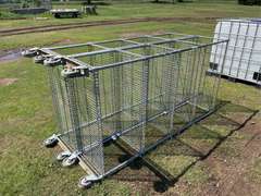 (2) Metal Shelves on Wheels