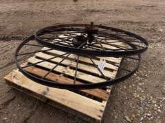(2) 54" Antique Wagon Wheels