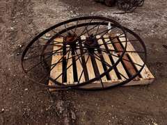 (2) 54" Antique Wagon Wheels