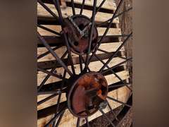 (2) 54" Antique Wagon Wheels