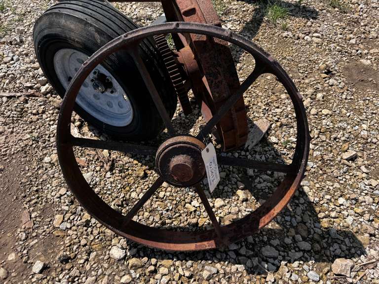 (2) 33" Antique Wagon Wheels