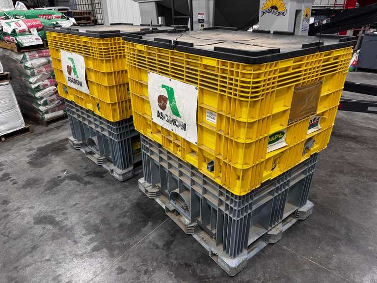 (2) 40 Bushel Seed Boxes w/ Lids