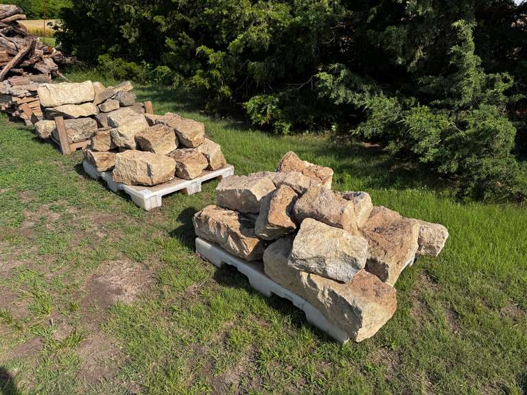 (3) Pallets of Landscaping Rock