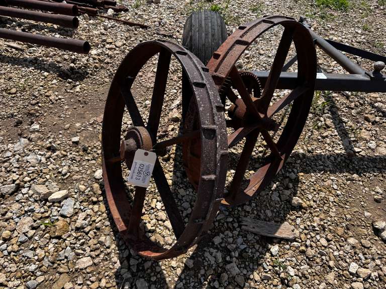 (2) 33" Antique Wagon Wheels