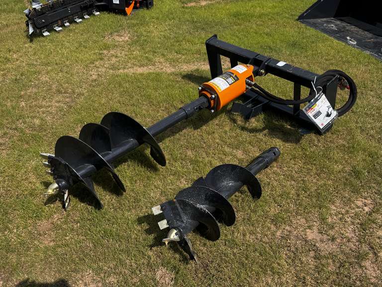 Wolverine Skid Steer Auger Attachment w/ (2) Bits