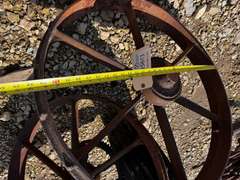 (2) 33" Antique Wagon Wheels