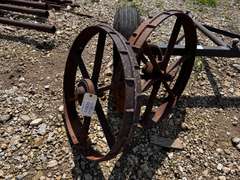 (2) 33" Antique Wagon Wheels
