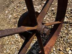 (2) 33" Antique Wagon Wheels