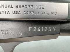 Beretta 85F 9S/380Auto Semi-Auto Pistol #F24125Y