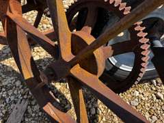 (2) 33" Antique Wagon Wheels