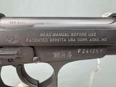 Beretta 85F 9S/380Auto Semi-Auto Pistol #F24125Y