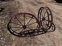 (2) 3' Antique Wagon Wheels