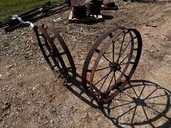 (2) 3' Antique Wagon Wheels