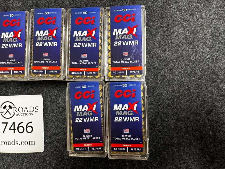 (12) Boxes of 22 WMR Target Ammunition