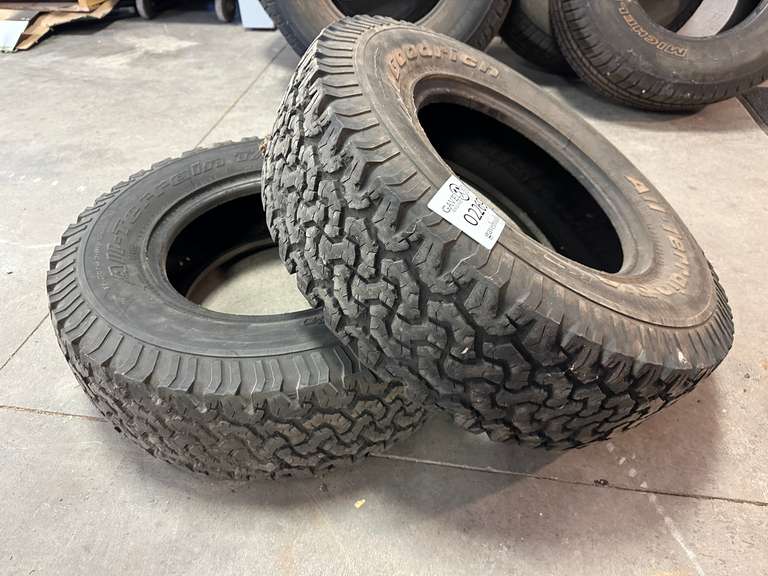 (2) LT235/75R15 Like New BF Goodrich TA Tires - Gavel Roads Online Auctions