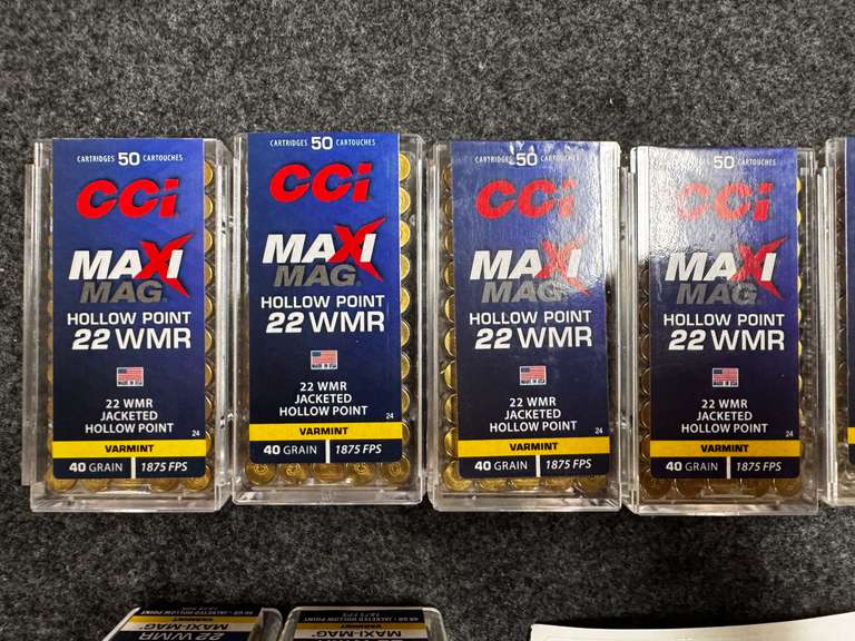 (12) Boxes of 22 WMR Varmint Ammunition