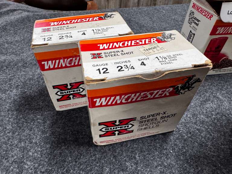 (4) Boxes 12ga Steel Shot Ammunition