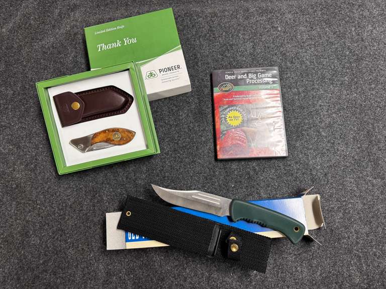 Schrade Old Timer Knife, Pioneer Knife NIB, Meat Processing DVD