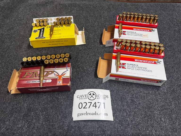 (4) Boxes 243 Win. Ammunition