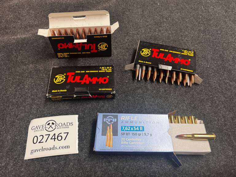 (4) Boxes of 7.62 x 54 R Ammunition