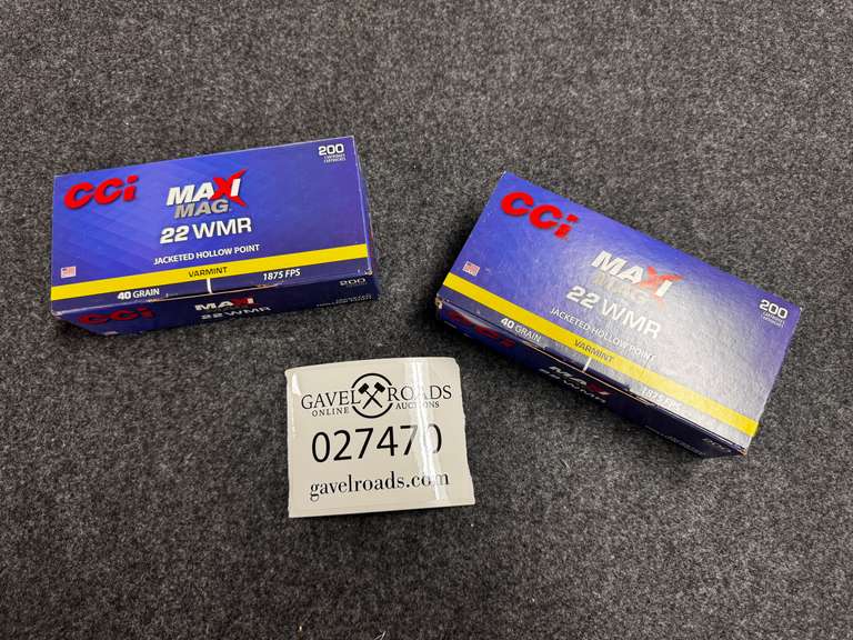 (2) Boxes of 22 WMR Ammunition