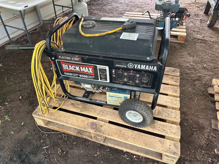6800W Yamaha Black Max Electric Start Generator