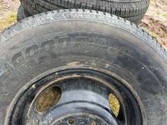 (4) Dual Wheel Trailer Rims w/ 235/80R16 Tires