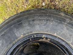 (4) Dual Wheel Trailer Rims w/ 235/80R16 Tires