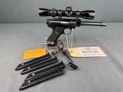 Ruger Mark II Target 22cal Semi-Auto Pistol w/Scope #215-04843