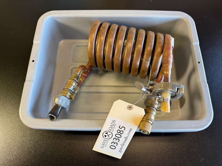 Copper Counterflow Wort Chiller w/Quick Disconnect and Temperature Gauge