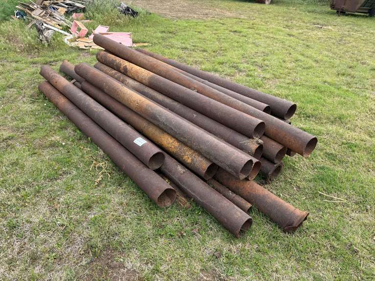 Approximately (18) 12' Steel Pipes (6.5")