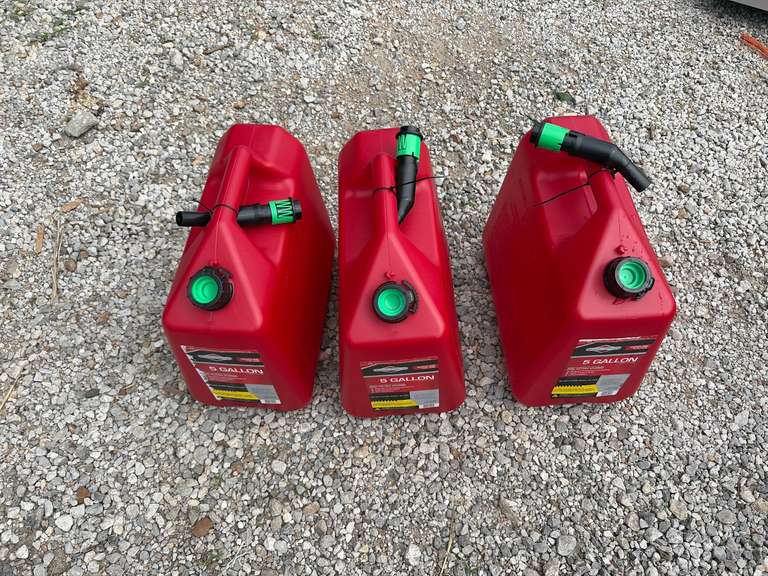 (3) 5-Gallon Gas Cans