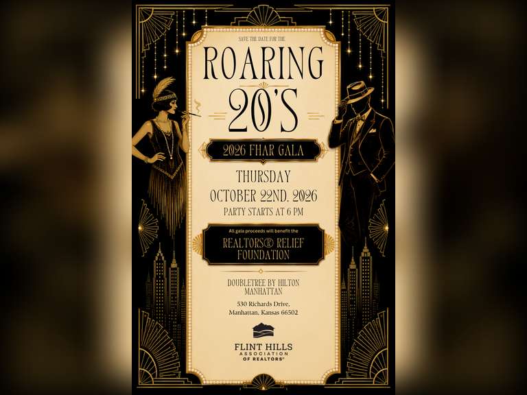 October 22nd, 2026 Flint Hills Association of Realtors Roaring 20's Gala
