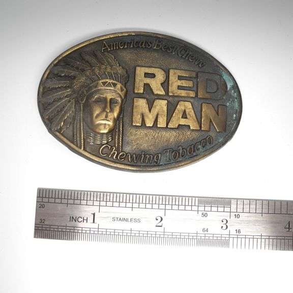 Redman Chewing Tobacco Belt Buckle - 1988
