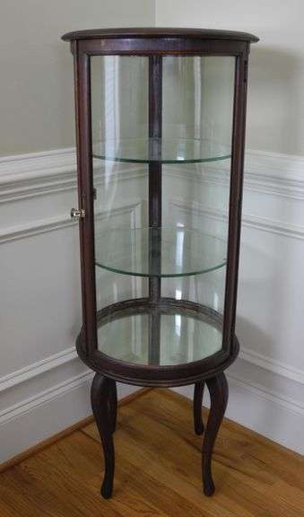 Curio Rounded Top Stunning Antique Round Curio Cabinet - GC5 Auctions