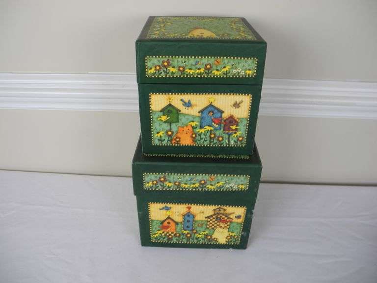 Lot of 2 Bob's Boxes Stacking / Nesting Boxes GC5 Auctions