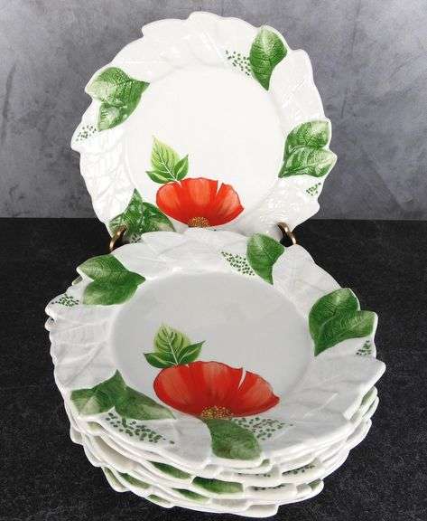 Lot of 8 Beautiful Este Ce "Dipinto a Mano" 11" Dinner Plates - Italy